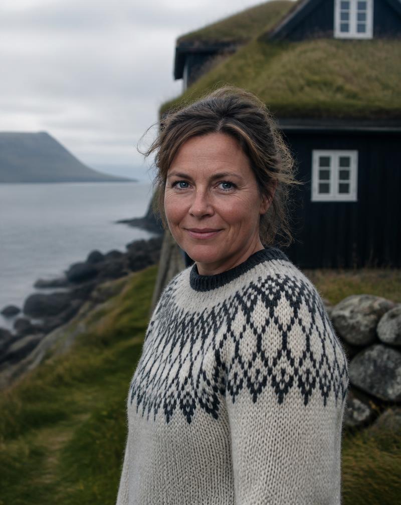 Anna Poulsen, host in Saksun, Streymoy